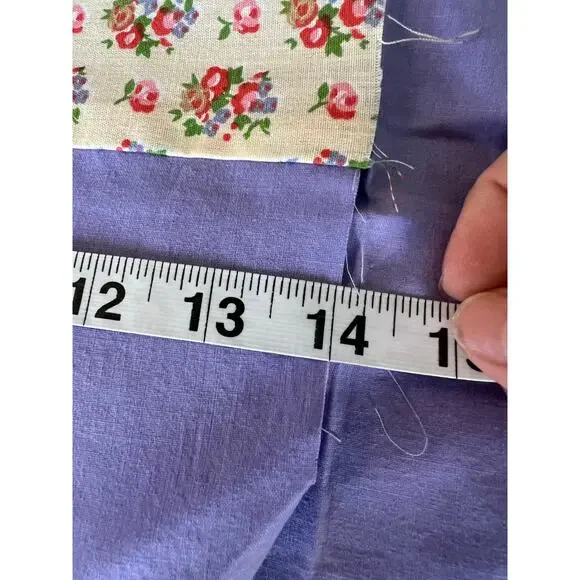 vintage set 2 patchwork quilt blocks squares craft repurpose vintage fabric - Picture 4 of 5